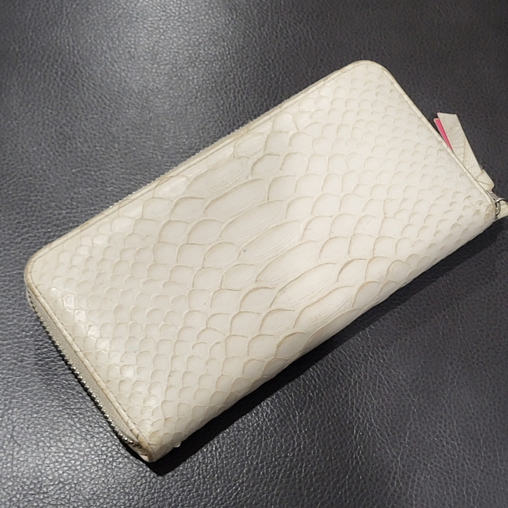 Diane Von Furstenberg Embossed White Python Hot P… - image 5